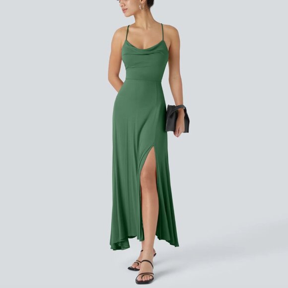 NWOT Emeral Green Midi Party Dress - Picture 1 of 4